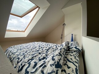 Schlafraum mit Blick in den Himmel