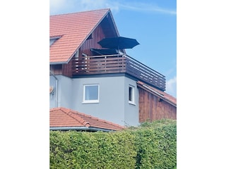 Dachterrasse von außen