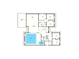 Vakantiehuis Vaeggerløse Grondplan 34