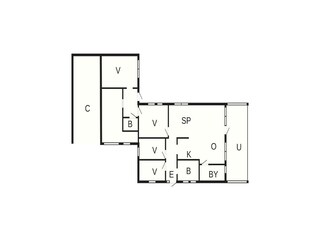 Vakantiehuis Heberg Grondplan 54