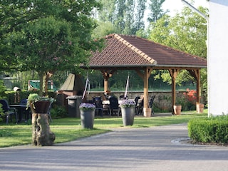 Covered barbecue area