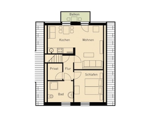 Grundriss Dachgeschosswohnung