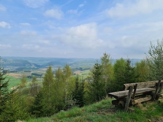 Eine gemütliche Pause auf der Bank mitten in der Natur