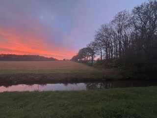 zonsondergang bij de Linde
