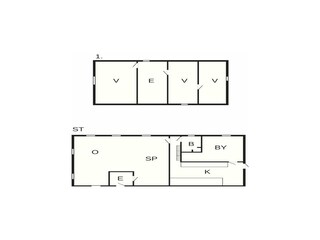 Vakantiehuis Svaneke Grondplan 43