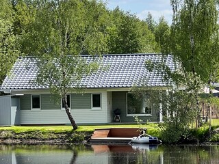 toller Blick vom See auf das Haus