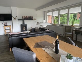 Wohnzimmer mit Kaminofen
