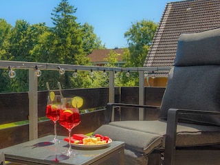 Sitzmöbel auf dem Balkon