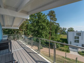 Ausblick vom Balkon im Wellnessbereich