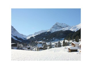 Aussicht Gargellen Winter