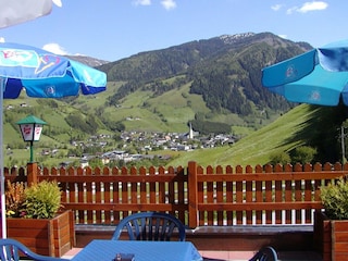 Ausblick von unserer Terrasse auf Rauris