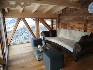 Wohnzimmer im Appartement Panorama
