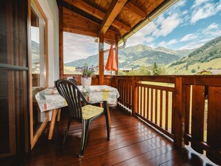 Balkon mit Blick auf das Grubereck