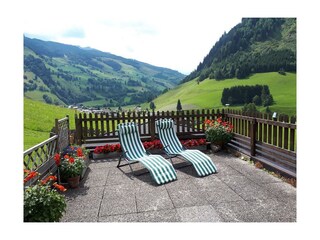 Ausblick von der Terrasse vom Appartement 1