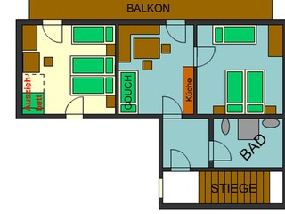 Appartamento per vacanze Flachau Pianta del piano 9