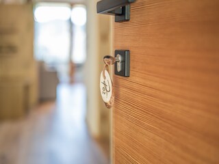 Tür unserer Ferienwohnung Poz