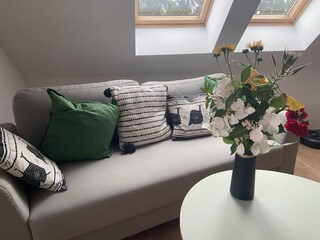 Comfortable Bruno sofa bed in the attic