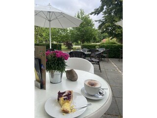 The Café am Schloss offers delicious homemade cakes.