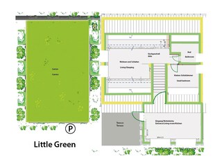 Holiday apartment on the ground floor and attic