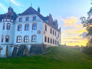Basedow castle in the sunset