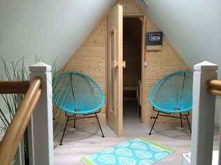 Sauna im Spitzboden