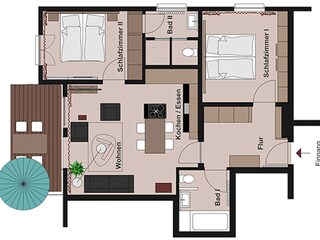Grundriss Residenz Margarete 1.7