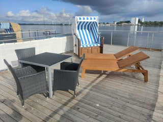 Blick auf die wunderschöne Terrasse