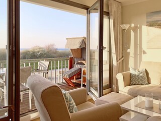 Strandkorb auf Balkon