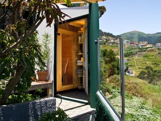 Infrared sauna with sea view