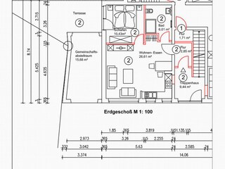 Vakantieappartement Borkum Grondplan 26