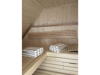 Sauna vom Badezimmer abgehend