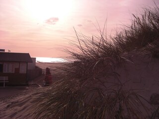 Südstrand Impression bei Sonnenuntergang