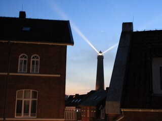 Abenddämmerung mit Blick auf den neuen Leuchtturn
