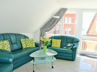 Wohnzimmer mit Schlafcouch