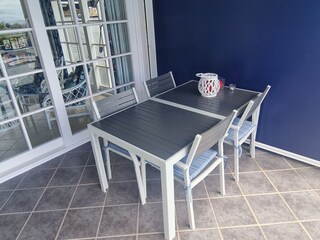 Essplatz auf der Terrasse