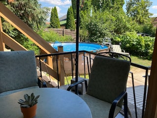 Gemütliche Sitzgruppe auf der Terrasse