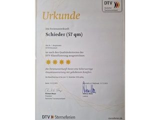 4 Sterne Urkunde