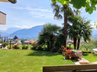Unser Garten mit Blick zum Schlern