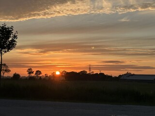 Sonnenuntergang vom Haus aus gesehen
