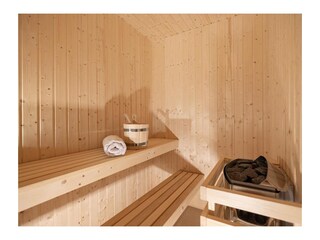 Hochwertige Sauna im Bad