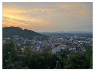 Aussicht von der Burg Nanstein - Burgschänke