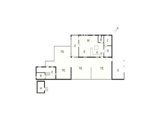 Vakantiehuis Hals Grondplan 38