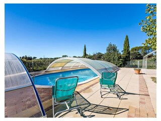 Schwimmbad mit Überdachung