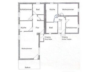 Grundriss der Ferienwohnungen