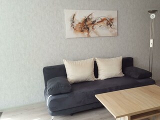 Sitzecke mit Doppelbettcouch