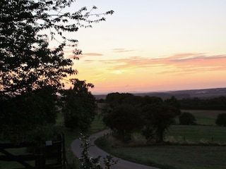 Blick von der Ranch im Abendlicht