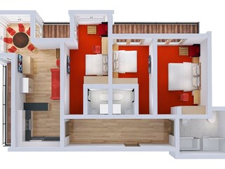 Vakantieappartement Kappl Grondplan 36