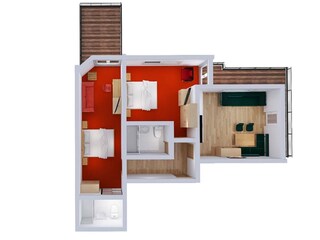 Vakantieappartement Kappl Grondplan 9