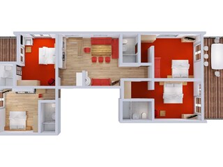 Vakantieappartement Kappl Grondplan 40