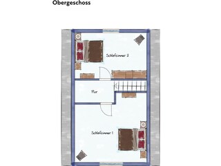 Vakantiehuis Deutschland Grondplan 24